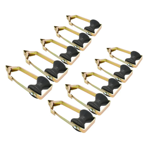 10 Pcs Universal Cable Roller Kit 3 Inch Diameter For Fiber Optic And Aerial Cables, Steel And Plastic Construction With Zinc Plated Colored Zinc Finish, Heavy Duty Cable Support Tool For Smooth Gliding displayed in a grid layout.