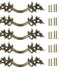 Five Pack European Style Vintage Cabinet Handles And Drawer Pulls In Antique Bronze For Cupboard And Dresser Retro Vibes
