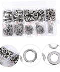 600 Piece M2 Stainless Steel Spring Washer Assortment Kit Lock Split Washers For Vibration Resistance And Tight Fit In Machinery And Equipment DIY Friendly Kit Pro in organizer box