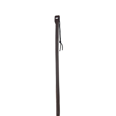 Kickass Premium Leather Mandolin Strap With A Sturdy Cradle Style fully adjustable rich brown hide strap with string detail.