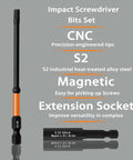 Amazon Impact screwdriver bit set with 4in hex Allen wrench and magnetic bit holder with extension socket.
