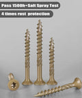 90Pcs Deck Screws Kit For Outdoor Projects Tough As Nails Heavy Duty Exterior Wood Screws Assortment In Bronze Sizes Eight And Ten