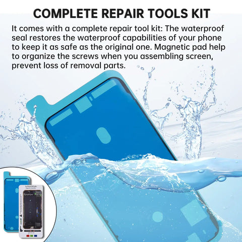 iPhone 7 Screen Replacement Kit With Home Button Earpiece Ear Speaker White 3D Touch LCD Display Assembly Repair Tools Magnetic Screw Mat in water