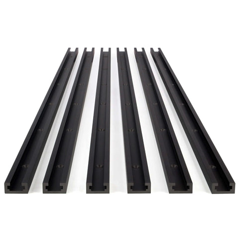 Pro Grade 48 Inch Universal T Track For Woodworking Double Cut Jig Profile With Predrilled Mounting Holes Anodized Aluminum T Track Set
