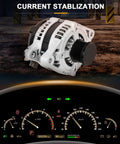 Drop In Alternator Replacement For Lexus ES350 RX350 Avalon Highlander Venza 2005-2016 27060-31110 image with dashboard background