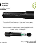 P7R Signature Aluminum Beast Flashlight With 1000 Lumens Beam 210 Meter Range IPX4 Water Resistant Non UV LED Smart Light Modes