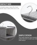Three Tier Hanging Wardrobe Organizer With Slick Foldable Linen Fabric And Heavy Duty Hooks For Ultimate Closet Space Saving and Dorm Game Changer Essentials in compact size