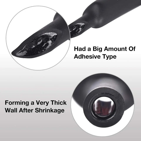 UL Listed Waterproof Heat Shrink Tubing Roll One Half Inch 10 Ft 3 To 1 Adhesive Lined Marine Grade shown close-up with adhesive