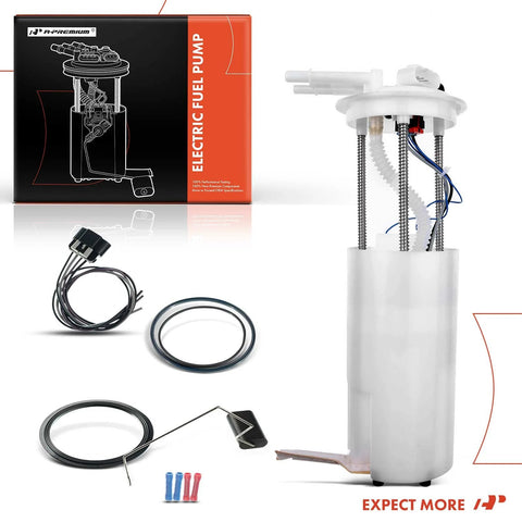 Electric Fuel Pump Assembly With Pressure Sensor For Buick LeSabre Park Avenue Cadillac DeVille Seville Pontiac Bonneville and Oldsmobile Aurora 1998 to 2005 3.8L 4.0L 4.6L product packaging and components