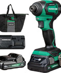 18V MultiVolt Brushless Impact Driver Kit With 2 Batteries Charger Quick Change Quarter Inch Chuck Compact Lightweight High Torque