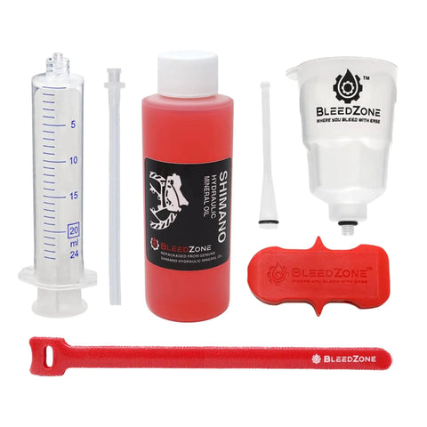 Hydraulic Brake Bleed Kit With 120ml Mineral Oil For Shimano Disc Brakes And MTB Bikes Includes Reusable Syringe And Bleed Funnel