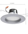 Color Selectable LED Downlight Retrofit 9 Watt 5 To 6 Inch Dimmable 120 Volt Brushed Nickel Finish