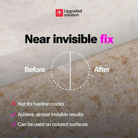 Countertop Repair Kit For Marble Granite Quartz Porcelain Tile And More Clear Finish With Polisher and chip repair demonstration