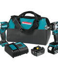 18V LXT Brushless Cordless Hammer Drill And Impact Driver 2 Piece Combo Kit With 5.0Ah Batteries, bag, chargers, rugged jobs