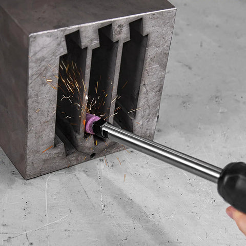 Six Inch Extra Long Extension Electric Die Grinder With Quarter Inch Collet Variable Speed Corded Power Tool For Metal Grinding Polishing