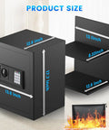 Beefy Home Safe 3.3 Cu Ft Digital Security Safe Box dimensions with removable shelf and fireproof storage bag