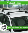 Universal 43.3 Inch Black Roof Rack Cross Bars For SUVs And Crossovers, heavy duty aluminum on car roof in urban setting