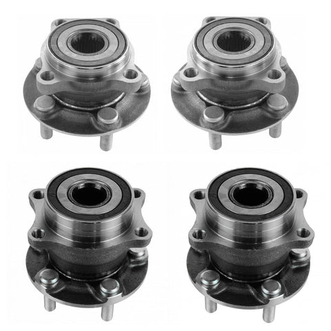 2 Front And 2 Rear Wheel Bearing And Hub Assemblies Set For 2009 To 2013 Forester 2012 To 2013 Impreza 2010 To 2014 Legacy And Outback