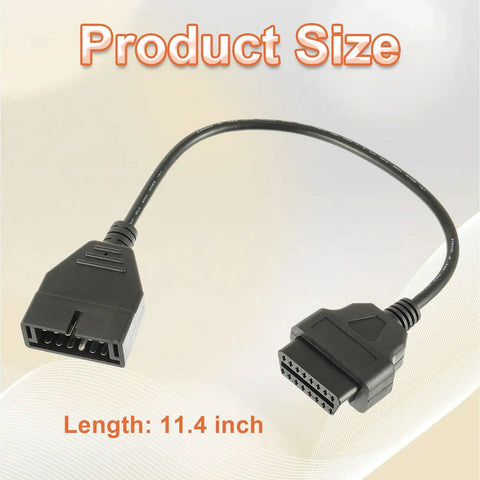 Obd2 To Obd1 GM Adapter For GM Vehicles OBD1 Scanner Extension Cable 12 Pin To OBDII 16 Pin Cable 11.4-inch length