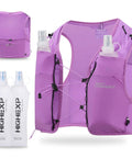 Lightweight Running Vest With Dual 17 Ounce Soft Flasks, Packable Hydration System For Jogging, Marathon, Cycling And Hiking