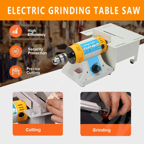 Powerful 750W Jewelry Bench Machine With Adjustable 800 To 10,000 RPM Speeds Ideal For Grinding Polishing Sawing And Drilling Metalworking Tasks For Crafters Who Demand Pro Level Precision Effortlessly on a workbench.