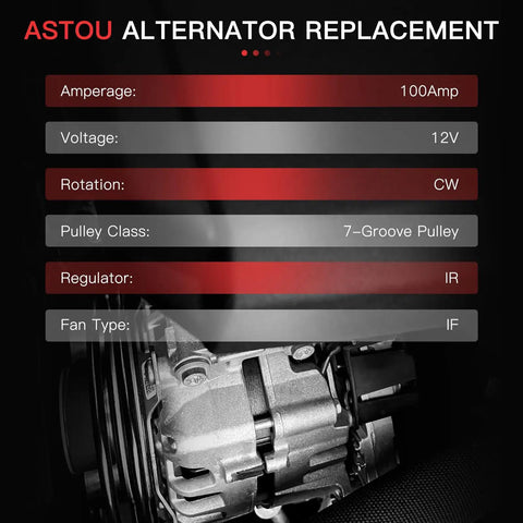 Toyota Camry And Corolla 2.4L 100 Amp Alternator Replacement Kit For 2007 2008 2009 2010 Models Plus Pontiac Vibe 2009 2010 close-up