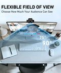 Crisp 1080P Webcam With Bangin Mic And Slick RGB Glow For Seamless Streaming showing flexible field of view setup.