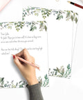 Greenery Letterhead Paper 8.5 By 11 Inches 50 Sheets Printer Friendly Writing Paper For Laser And Inkjet Elegant Stationery