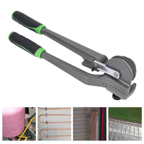 Heavy Duty Manual Tubing Bender Knocks Out Smooth 180 Degree Bends On Copper Coils And Brake Lines Quick 3 In 1 Swivel Jaw Handle Crank Setup