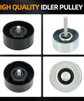 Serpentine Belt Kit With Drive Belt Tensioner And Idler Pulleys For Nissan Maxima 3.5L V6 2009 Through 2015 Replacement product image