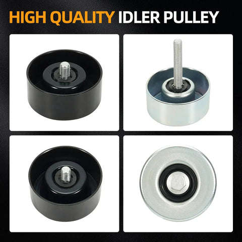 Serpentine Belt Kit With Drive Belt Tensioner And Idler Pulleys For Nissan Maxima 3.5L V6 2009 Through 2015 Replacement product image