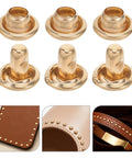 Heavy Duty Leather Rivets Kit With 100 Sets Double Cap Beefy Round Metal Snap Fasteners For Belts Bags And DIY Repairs Durable Stylish Metal Finishes For Strong Rugged Projects, gold rivets for leather bags and belts