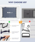 Comparison of Heavy Duty 2 In 1 Garden Kneeler and Seat with wider 10.8-inch pad versus narrower 6.8-inch alternative.