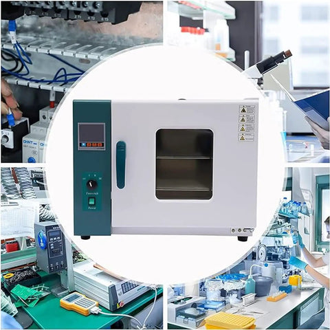 Heavy Duty Lab Drying Oven With Digital Forced Air Convection For Precise Temp Control Up To 300C in a laboratory setting.