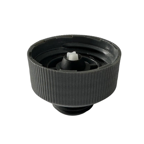 Replacement Solution Tank Cap 440012803 for PowerDash Pet SmartWash and FloorMate Jet vacs, black plastic design, close-up.