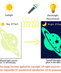 Image showing Dope Glow In The Dark Star Wall Decals Kit 260 Pieces For Ceiling And Wall Create Your Own Starry Sky with day-night effect