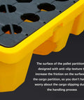 Heavy Duty HDPE Spill Containment Pallet With Anti Slip Tray Odorless Waterproof Platform 675x675x150mm detail view