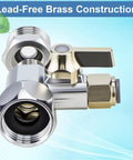 3-In-1 Universal Water Feed Adapter Kit For RO Systems, Fridges And Ice Makers showing lead-free brass construction