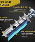 50 Piece Heavy Duty Beefy Hollow Metal Wall Anchors And Screws Kit For Drywall No Pre Drill Needed Self Drilling Anchors With Size Eight Zinc Alloy Screws One And A Quarter Inch For Three Eighths To Five Eighths Inch Drywall self-drilling zinc alloy anchor