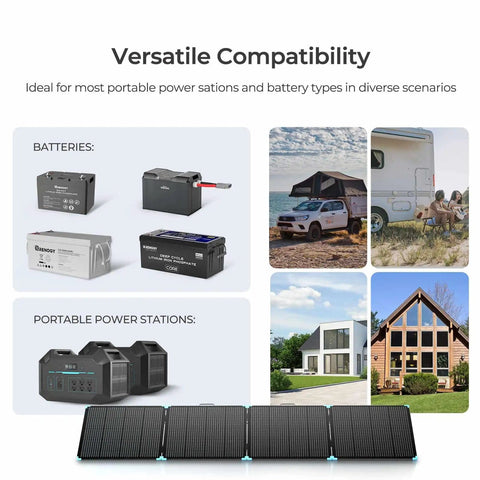 Image showing compatibility of 400W Portable Solar Panel Suitcase With Twenty Three Percent Efficient Foldable Charger for RV and home use