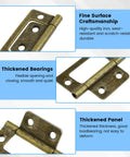 Rock Solid 4 Pack Non Mortise Door Hinges Bronze Finish Heavy Duty Bifold Cabinet Hardware with thickened bearings for smooth operation.