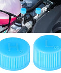 Keep Things Chill Under The Hood With These Tight Sealing Car AC Valve Caps Crafted For R134a Systems image of blue polypropylene valve caps for AC system