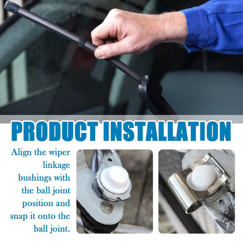 2PCS Windshield Wiper Linkage Clip And Bushings Set To Secure The Connecting Rod And Prevent Popping Out during installation