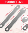 Acetylene Tank Valve Wrench For B And MC Cylinders Upgraded Welds dimensions and angles shown, durable steel key, 2 pack