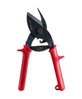 Tabbing Shear 8-1/2 Inch Pro Grade Tool With Precise Ground Blades, ergonomic red handles, volute spring latch, thin jaw design.