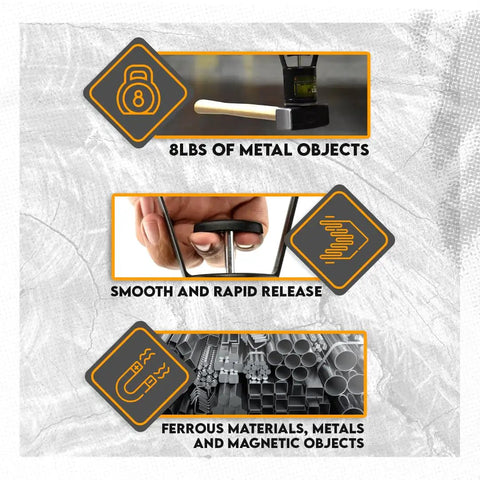 Magnetic Pick Up Tool With Quick Release 8 Pound Capacity Rubberized Grip Handle Perfect For Metal Shavings And Ferrous Debris Retrieval In Shops Garages And On The Shop Floor PM6550