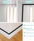 Before and after using Flexible Molding And Mirror Trim Peel And Stick Self Adhesive Corner Trim For Walls Floors Cabinets And Countertops 0.47 Inch Wide By 196 Inch Long Easy Install No Residue