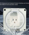 Hella Tough Ip66 Weatherproof Outdoor Electrical Outlet and 3 Prong Power Socket showcasing dust and water resistance in outdoor setting.
