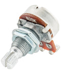 B25K Mini Pots 9.5mm Linear Taper Potentiometer with Split Shaft 18 Spline M8 Thread 6mm Shaft for Electric Guitars Close-Up
