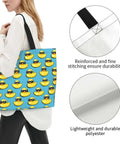 Big Lightweight Tote For Women With Cool Duck Sunglasses Print Reusable Foldable Travel Shoulder Bag Water Repellent Polyester Everyday Carry For Work Shopping And Daily Errands